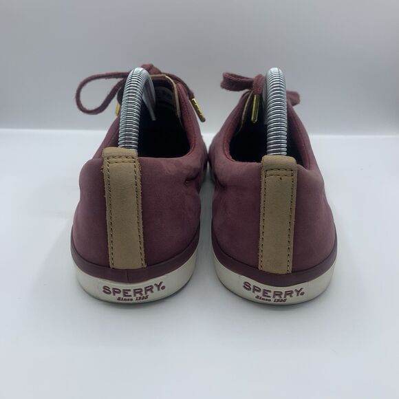 Sperry Sailor LTT Leather Womens Sneakers Size 9.5 Maroon STS84362 - Picture 2 of 9